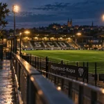 Angers stade Jean Bouin Raymond-Kopa : vues tribunes et pelouse du complexe sportif