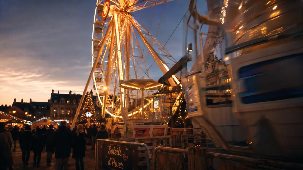 Grande roue Angers au Jardin du Mail pendant Noël