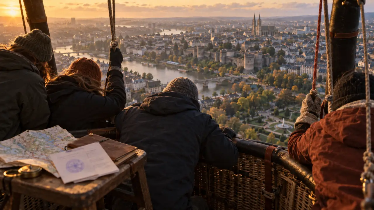 À Angers, quatre lycéens découvrent leur territoire en montgolfière
