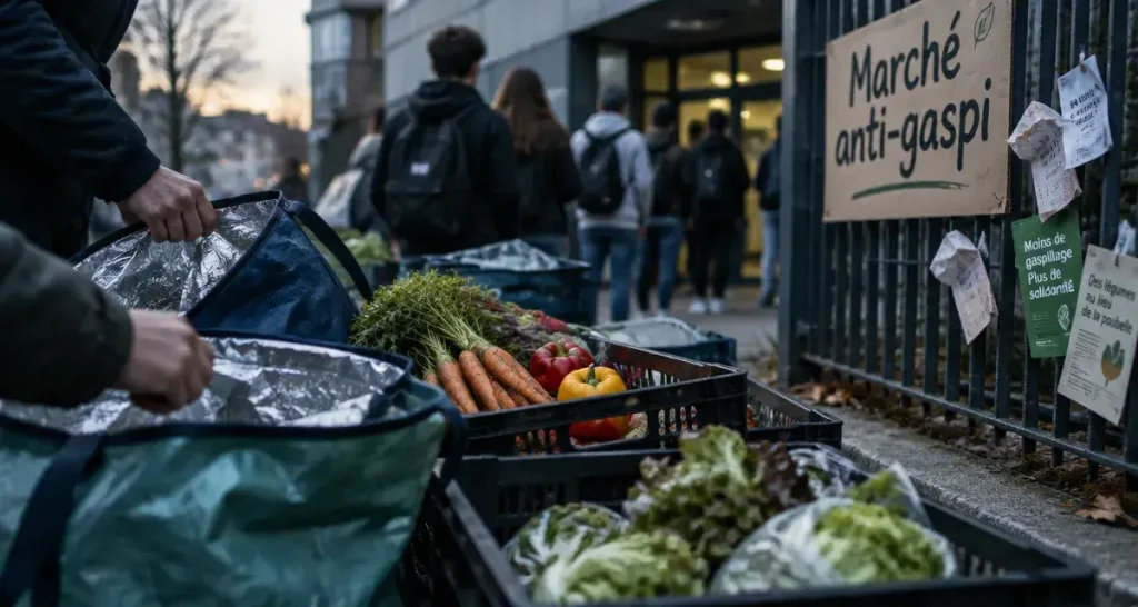 À Angers, le marché anti-gaspi aide les jeunes à remplir leur panier