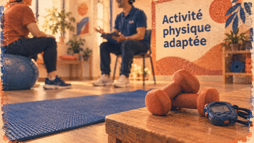 Goove Angers Ma Maison Sport Santé : activité physique adaptée, tapis et haltères
